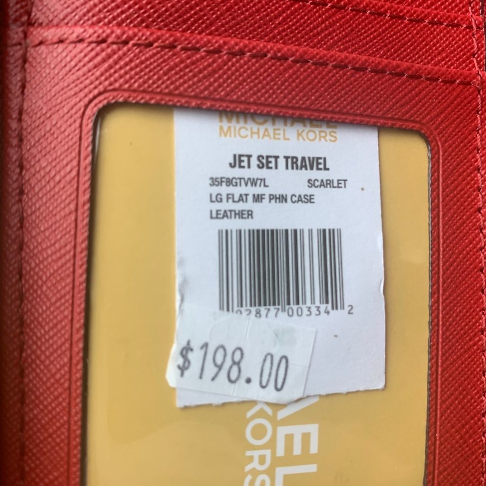 Michael Kors Jet Set Travel Flat MF LTH Phone Case - Picture 6 of 6